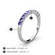 4 - Emlynn 2.70 mm Tanzanite 10 Stone Wedding Band 