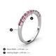 4 - Emlynn 2.70 mm Pink Tourmaline 10 Stone Wedding Band 