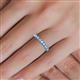 5 - Emlynn 2.70 mm Blue Topaz 10 Stone Wedding Band 