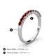 4 - Emlynn 2.70 mm Red Garnet 10 Stone Wedding Band 