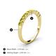4 - Emlynn 2.70 mm Yellow Diamond 10 Stone Wedding Band 