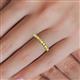 5 - Emlynn 2.70 mm Yellow Diamond 10 Stone Wedding Band 