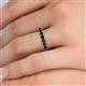 5 - Emlynn 3.00 mm Blue Sapphire 10 Stone Wedding Band 