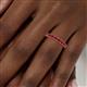 6 - Emlynn 3.00 mm Ruby 10 Stone Wedding Band 