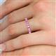 5 - Emlynn 3.00 mm Pink Sapphire 10 Stone Wedding Band 