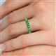 5 - Emlynn 3.00 mm Green Garnet 10 Stone Wedding Band 