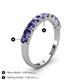 4 - Emlynn 3.00 mm Iolite 10 Stone Wedding Band 