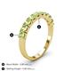 4 - Emlynn 3.00 mm Peridot 10 Stone Wedding Band 