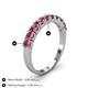 4 - Emlynn 3.00 mm Rhodolite Garnet 10 Stone Wedding Band 