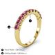 4 - Emlynn 3.00 mm Rhodolite Garnet 10 Stone Wedding Band 