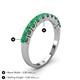 4 - Emlynn 3.00 mm Emerald 10 Stone Wedding Band 