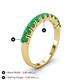 4 - Emlynn 3.00 mm Emerald 10 Stone Wedding Band 