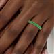 6 - Emlynn 3.00 mm Emerald 10 Stone Wedding Band 