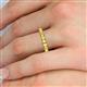 5 - Emlynn 3.00 mm Yellow Sapphire 10 Stone Wedding Band 