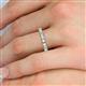 5 - Emlynn 3.00 mm Diamond 10 Stone Wedding Band 