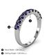 4 - Emlynn 3.00 mm Blue Sapphire 10 Stone Wedding Band 