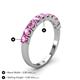 4 - Emlynn 3.00 mm Pink Sapphire 10 Stone Wedding Band 