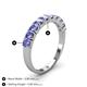 4 - Emlynn 3.00 mm Tanzanite 10 Stone Wedding Band 