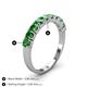 4 - Emlynn 3.00 mm Green Garnet 10 Stone Wedding Band 