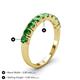 4 - Emlynn 3.00 mm Green Garnet 10 Stone Wedding Band 