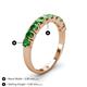 4 - Emlynn 3.00 mm Green Garnet 10 Stone Wedding Band 