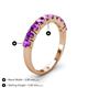 4 - Emlynn 3.00 mm Amethyst 10 Stone Wedding Band 