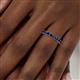 6 - Emlynn 3.00 mm Blue Sapphire 10 Stone Wedding Band 
