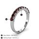 4 - Emlynn 3.00 mm Red Garnet 10 Stone Wedding Band 
