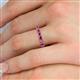 5 - Emlynn 3.00 mm Pink Tourmaline 10 Stone Wedding Band 