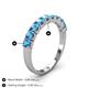 4 - Emlynn 3.00 mm Blue Topaz 10 Stone Wedding Band 