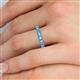 5 - Emlynn 3.00 mm Blue Topaz 10 Stone Wedding Band 