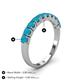 4 - Emlynn 3.00 mm Turquoise 10 Stone Wedding Band 