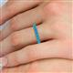 5 - Emlynn 3.00 mm Turquoise 10 Stone Wedding Band 