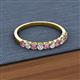 2 - Emlynn 2.70 mm Pink Tourmaline and Diamond 10 Stone Wedding Band 