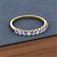 2 - Emlynn 2.70 mm Tanzanite and Diamond 10 Stone Wedding Band 