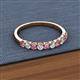 2 - Emlynn 2.70 mm Pink Tourmaline and Diamond 10 Stone Wedding Band 