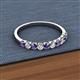 2 - Emlynn 2.70 mm Iolite and Diamond 10 Stone Wedding Band 