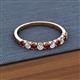 2 - Emlynn 2.70 mm Red Garnet and Diamond 10 Stone Wedding Band 