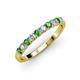 3 - Emlynn 2.70 mm Green Garnet and Diamond 10 Stone Wedding Band 