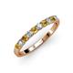 3 - Emlynn 2.70 mm Citrine and Diamond 10 Stone Wedding Band 