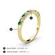 4 - Emlynn 2.70 mm Green Garnet and Diamond 10 Stone Wedding Band 