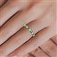 5 - Emlynn 2.70 mm Green Garnet and Diamond 10 Stone Wedding Band 