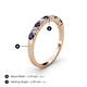 4 - Emlynn 2.70 mm Blue Sapphire and Diamond 10 Stone Wedding Band 