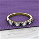2 - Emlynn 3.00 mm Blue Sapphire and Diamond 10 Stone Wedding Band 