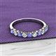 2 - Emlynn 3.00 mm Tanzanite and Diamond 10 Stone Wedding Band 