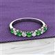 2 - Emlynn 3.00 mm Green Garnet and Diamond 10 Stone Wedding Band 