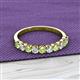 2 - Emlynn 3.00 mm Peridot and Diamond 10 Stone Wedding Band 
