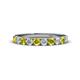 1 - Emlynn 3.00 mm Yellow and White Diamond 10 Stone Wedding Band 