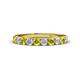 1 - Emlynn 3.00 mm Yellow and White Diamond 10 Stone Wedding Band 