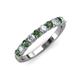 3 - Emlynn 3.00 mm Diamond and Lab Created Alexandrite 10 Stone Wedding Band 